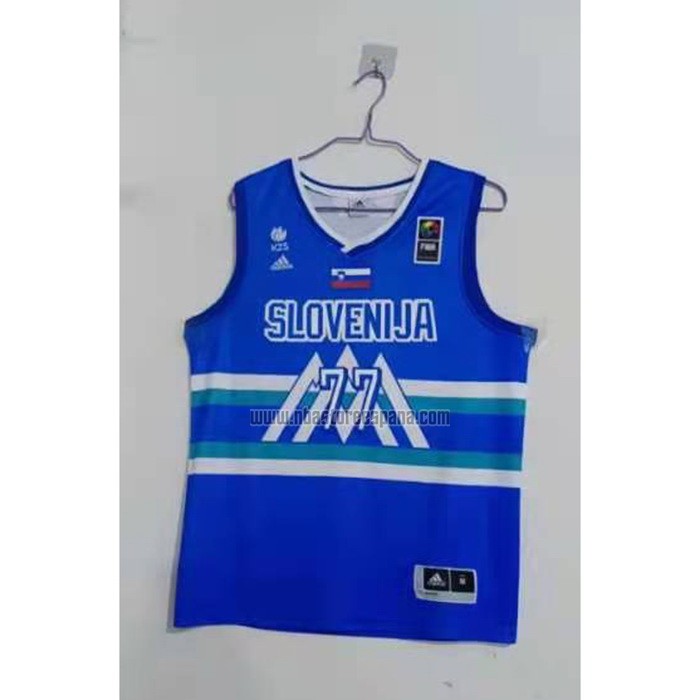 Camiseta Slovenia Luka Doncic NO 77 Tokyo 2021 Azul